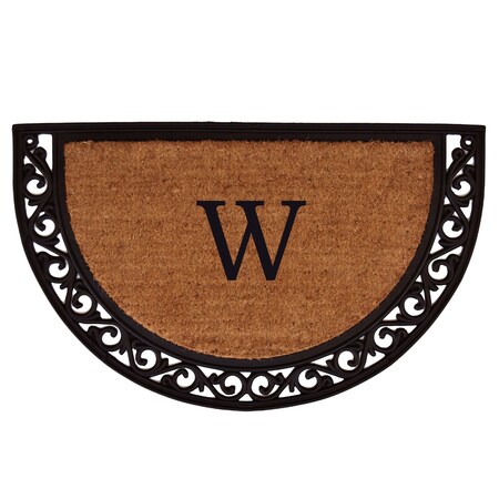 Calloway Mills Monogram Door Mat, Black, Natural, 30 in W x 48 in L 100103048W